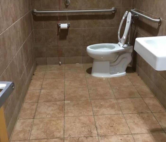 bathroom after sewage loss